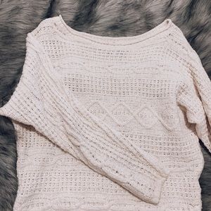 Cream cable knit sweater